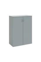 N 3 - 8D kancelářská skříň, 2-dveřová, 1100x800x400, šedá